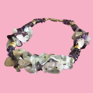 Vintage crystal necklace set